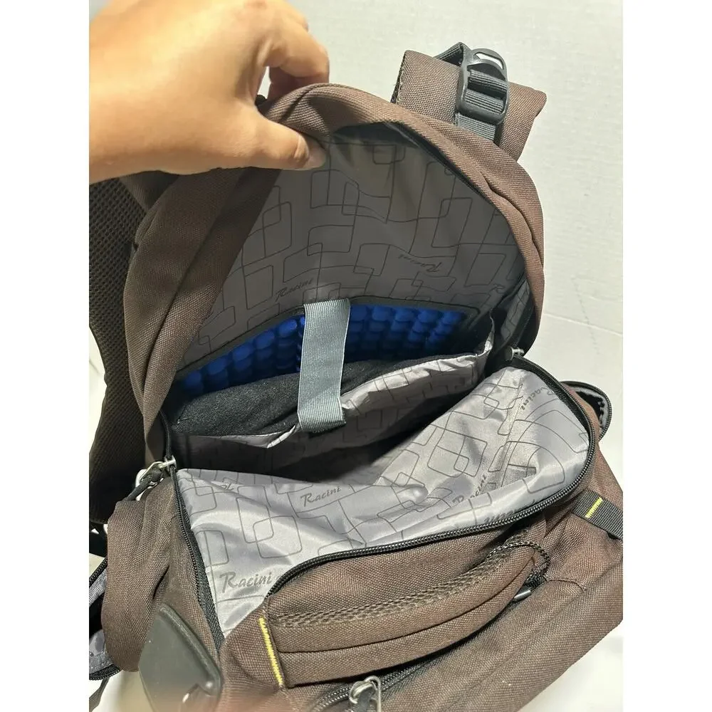 Racini Bags Sports Backpack Heavy Duty Laptop Brown‎ Med Large Great Quality